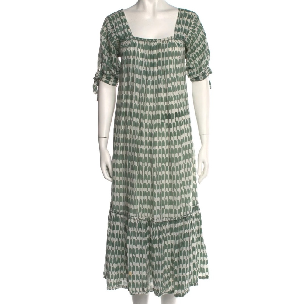 MIRTH Green Patterned Women's Maxi Dress